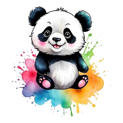 Watercolor Panda Premium Vinyl Stickers