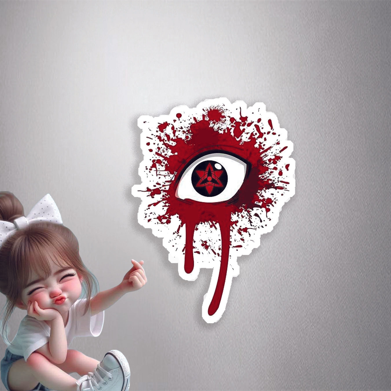 Bleeding Mangekyo Sharingan Premium Vinyl Stickers