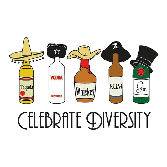 Celebrate Diversity Alcohol Premium Vinyl Stickers