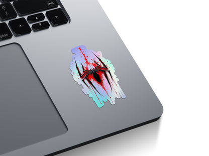 Blood Splatter Spider Holographic Stickers