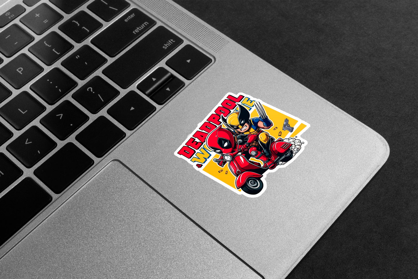 Deadpool & Wolverine Scooter Ride Premium Vinyl Stickers