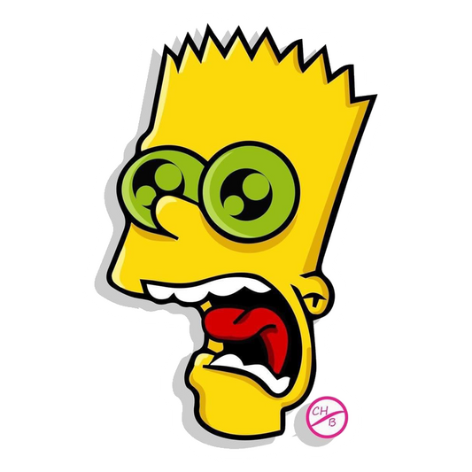 Trippy Bart Simpson Premium Vinyl Stickers