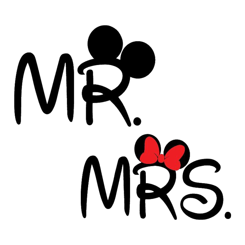 Mr. and Mrs. Mickey & Minnie Premium Vinyl Stickers