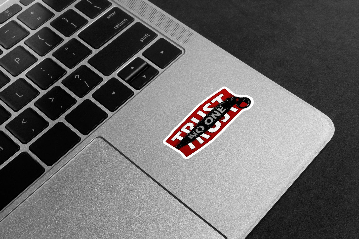 Trust No One Zipper Premium Vinyl Stickers