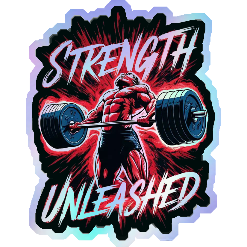 Strength Unleashed Gym Holographic Stickers