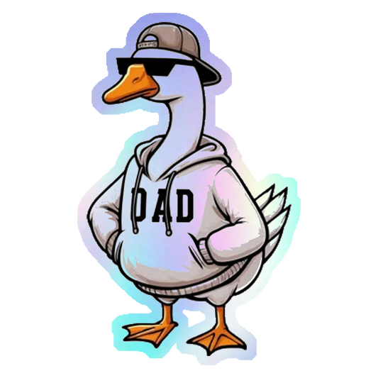 Cool Dad Goose Holographic Stickers