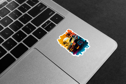 Off-Road Beach Sunset Premium Vinyl Stickers