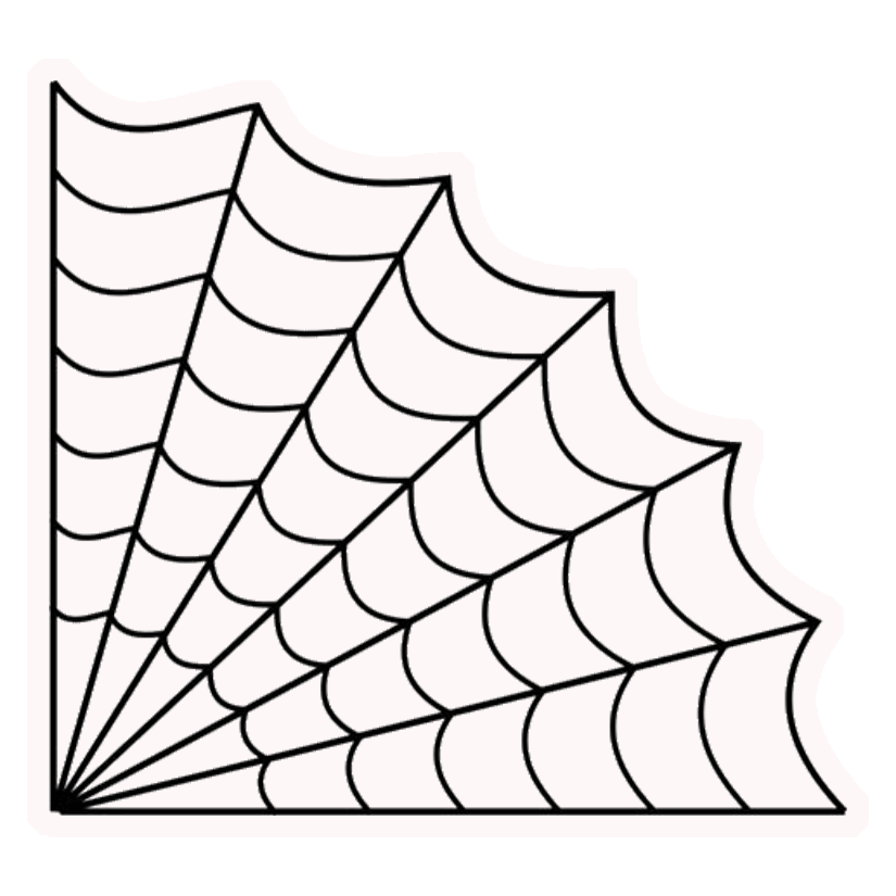 Corner Spiderweb Premium Vinyl Stickers