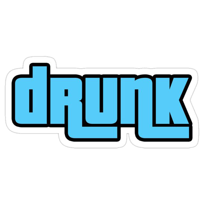 Drunk Logo Premium Vinyl Stickers