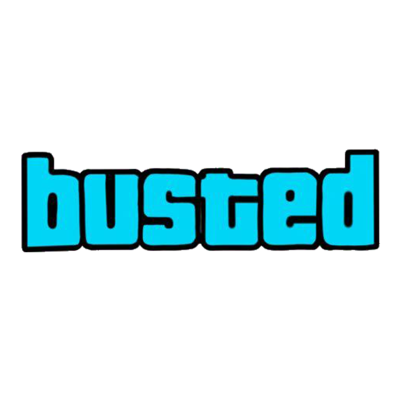 Busted GTA Style Premium Vinyl Stickers
