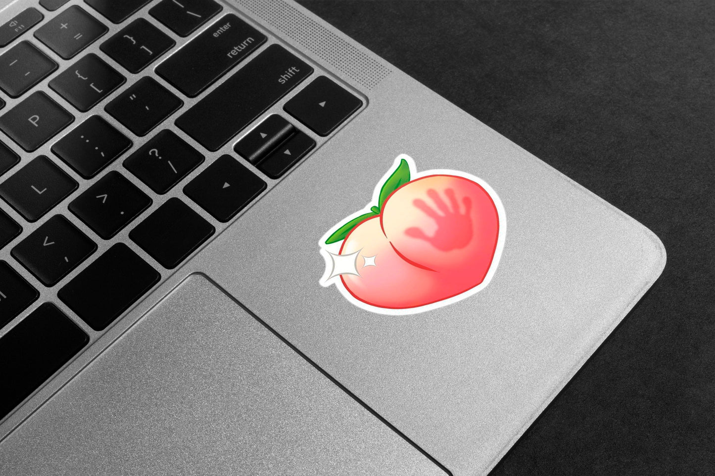 Spanked Peach Emoji Premium Vinyl Stickers