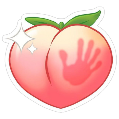 Spanked Peach Emoji Premium Vinyl Stickers