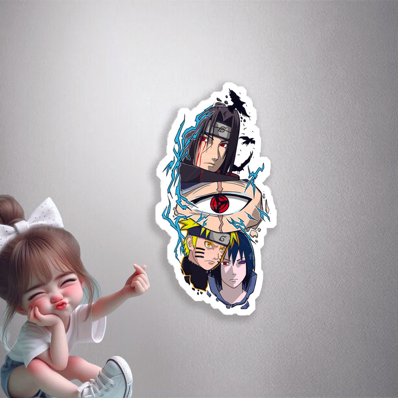 Naruto, Sasuke & Itachi Premium Vinyl Stickers