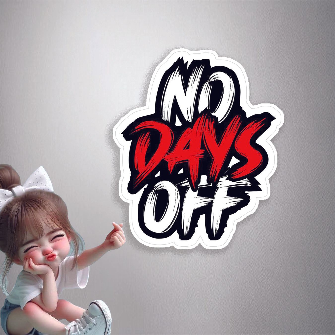 No Days Off Premium Vinyl Stickers