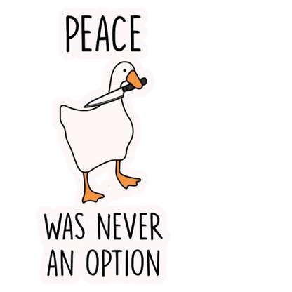 Goose With Knife Meme Premium Vinyl Stickers
