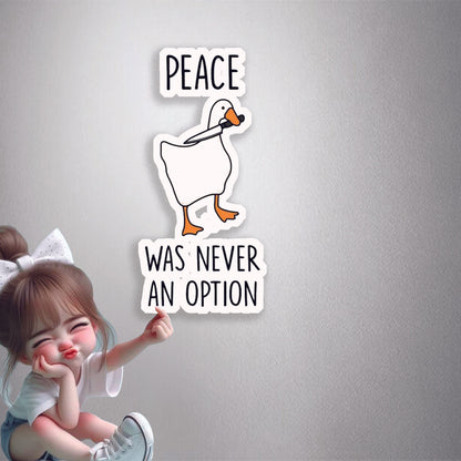 Goose With Knife Meme Premium Vinyl Stickers