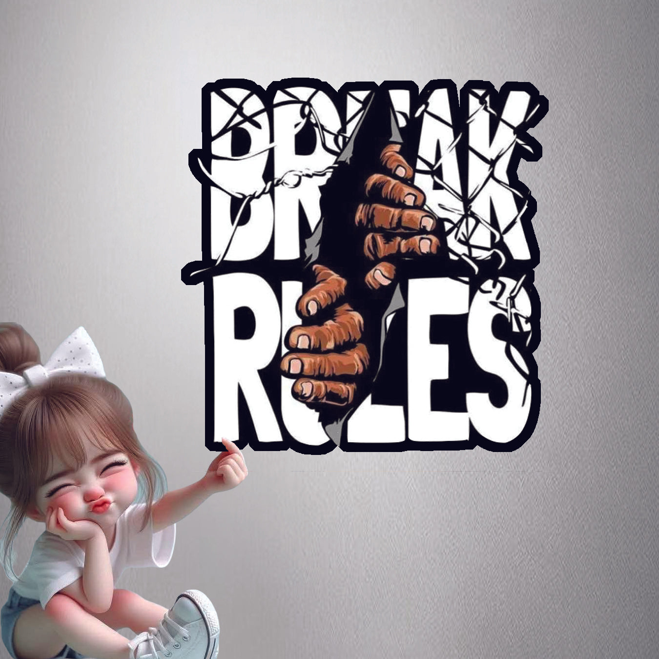Break Rules Rebel Premium Vinyl Stickers