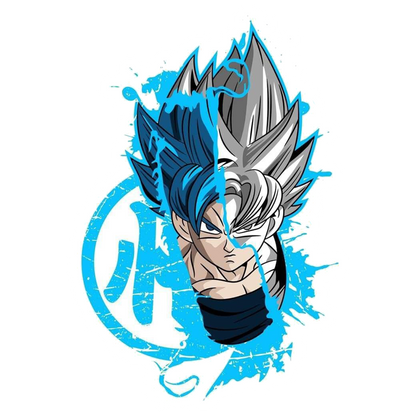 Goku Ultra Instinct Split Art Premium Vinyl Stickers