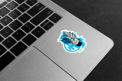 Goku Ultra Instinct Split Art Premium Vinyl Stickers