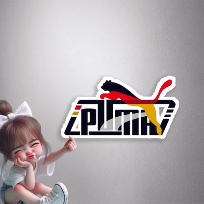 Puma Germany Flag Parody Premium Vinyl Stickers