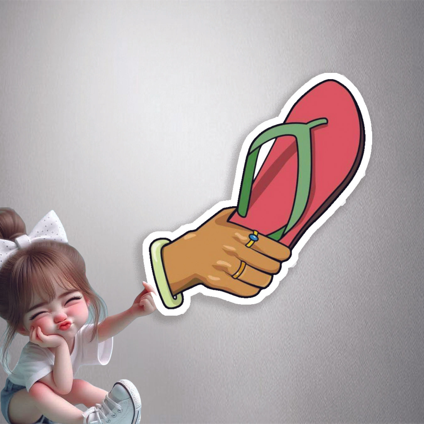 Flying Chappal Premium Vinyl Stickers