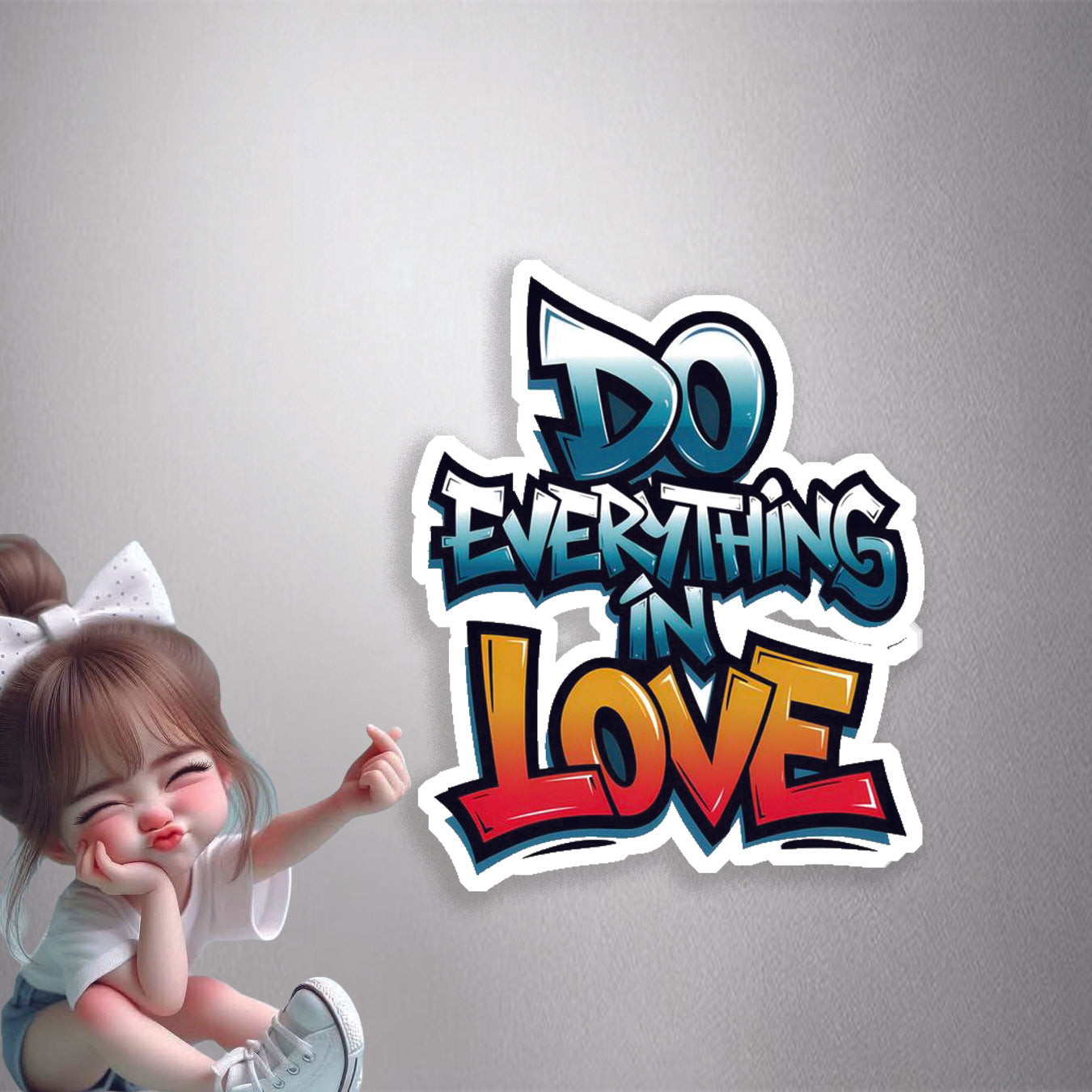 Do Everything In Love Graffiti Premium Vinyl Stickers