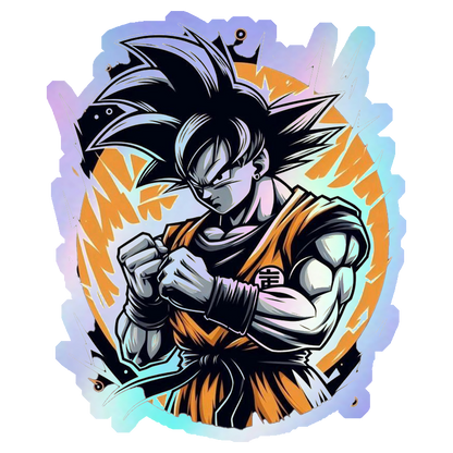 Goku Power Up Holographic Stickers