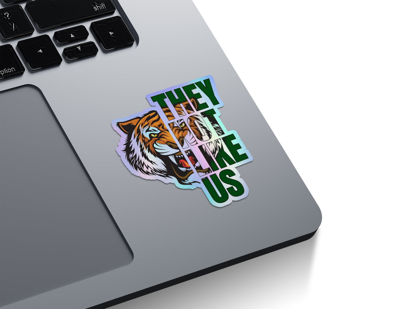 They Not Like Us Tiger Holographic Stickers