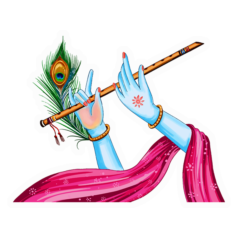 Krishna Flute Feather Premium Vinyl Stickers