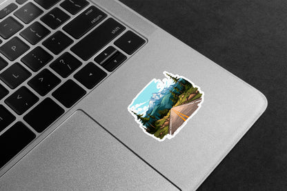 Scenic Mountain Road Premium Vinyl Stickers