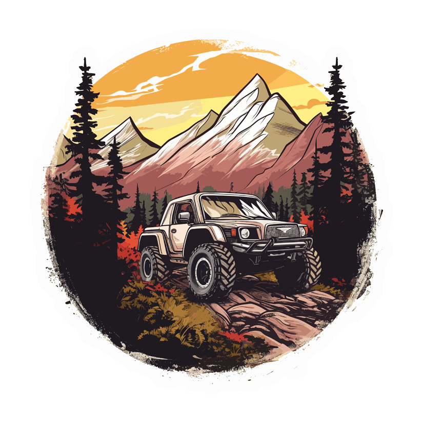 Off-Road Mountain Explorer Premium Vinyl Stickers