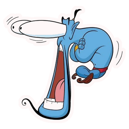 Genie Exaggerated Expression Premium Vinyl Stickers