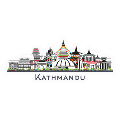 Kathmandu Cityscape Premium Vinyl Stickers