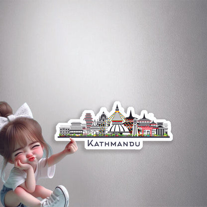 Kathmandu Cityscape Premium Vinyl Stickers