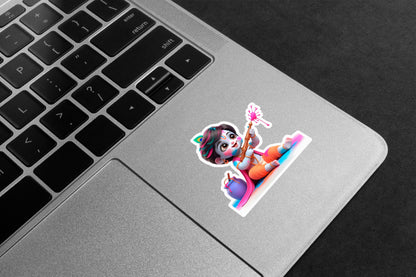Baby Krishna Holi Fun Premium Vinyl Stickers
