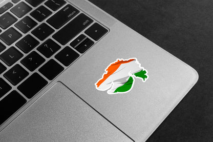 India Flag Map Premium Vinyl Stickers