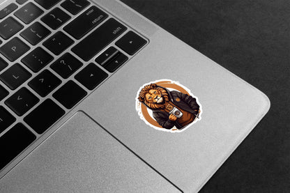Lion Coffee Lover Premium Vinyl Stickers