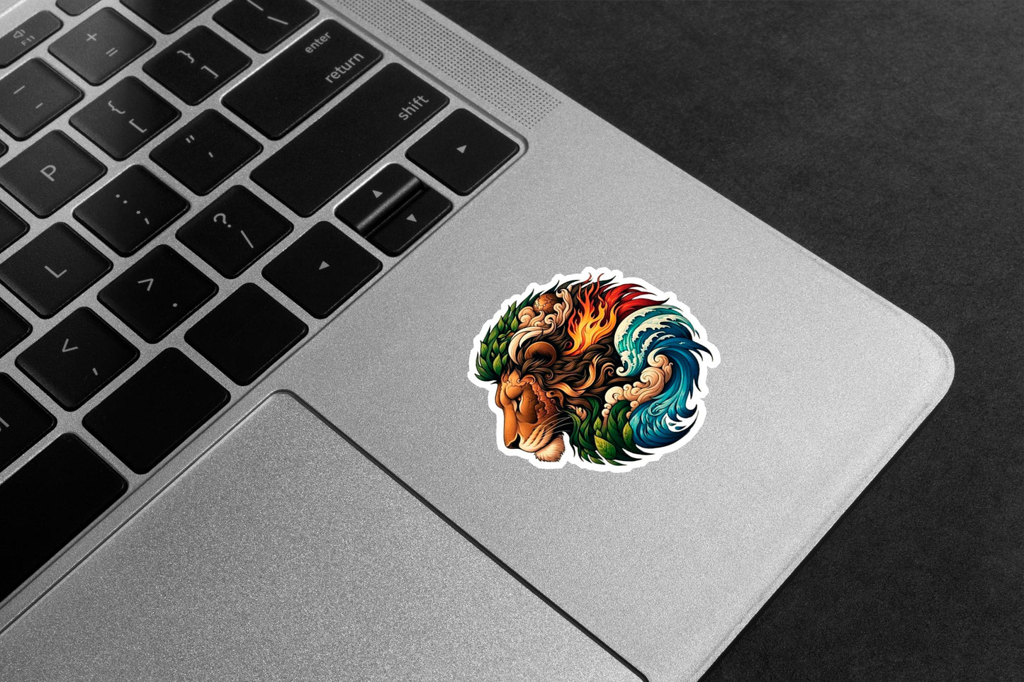 Elemental Lion Art Premium Vinyl Stickers