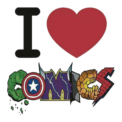 I Love Comics Heroes Premium Vinyl Stickers