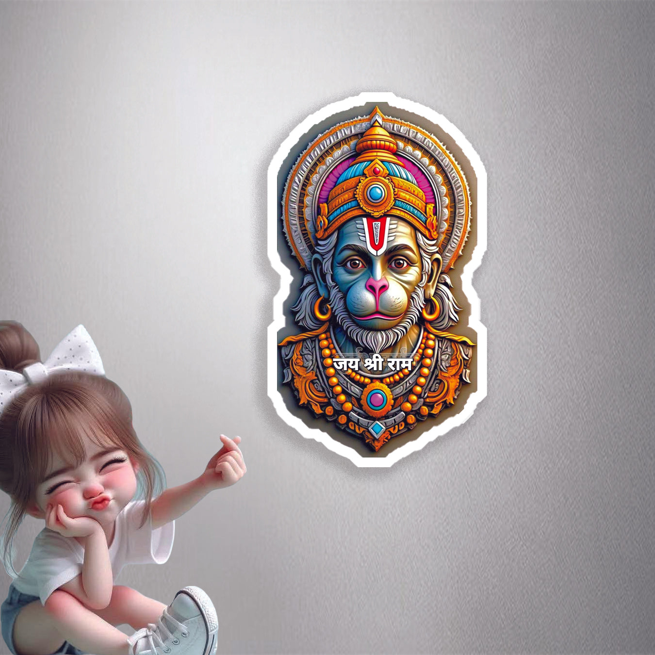 Jai Shree Ram Hanuman Premium Vinyl Stickers