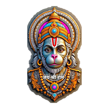 Jai Shree Ram Hanuman Premium Vinyl Stickers