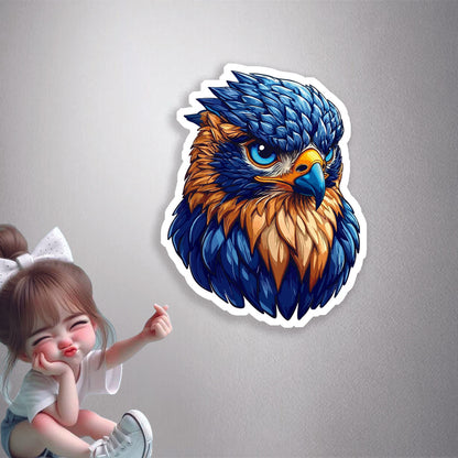 Blue Orange Eagle Premium Vinyl Stickers
