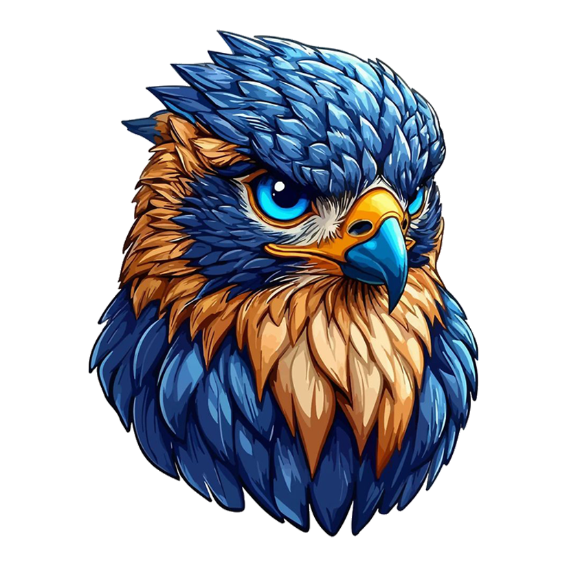 Blue Orange Eagle Premium Vinyl Stickers
