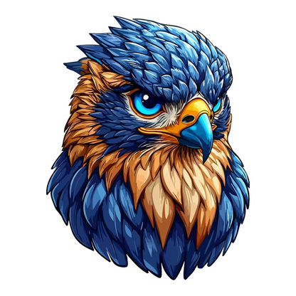 Blue Orange Eagle Premium Vinyl Stickers