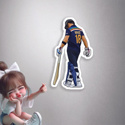 Virat Kohli Jersey 18 Premium Vinyl Stickers