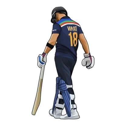 Virat Kohli Jersey 18 Premium Vinyl Stickers