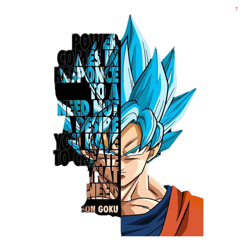 Goku Power Quote Premium Vinyl Stickers