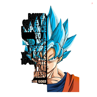 Goku Power Quote Premium Vinyl Stickers