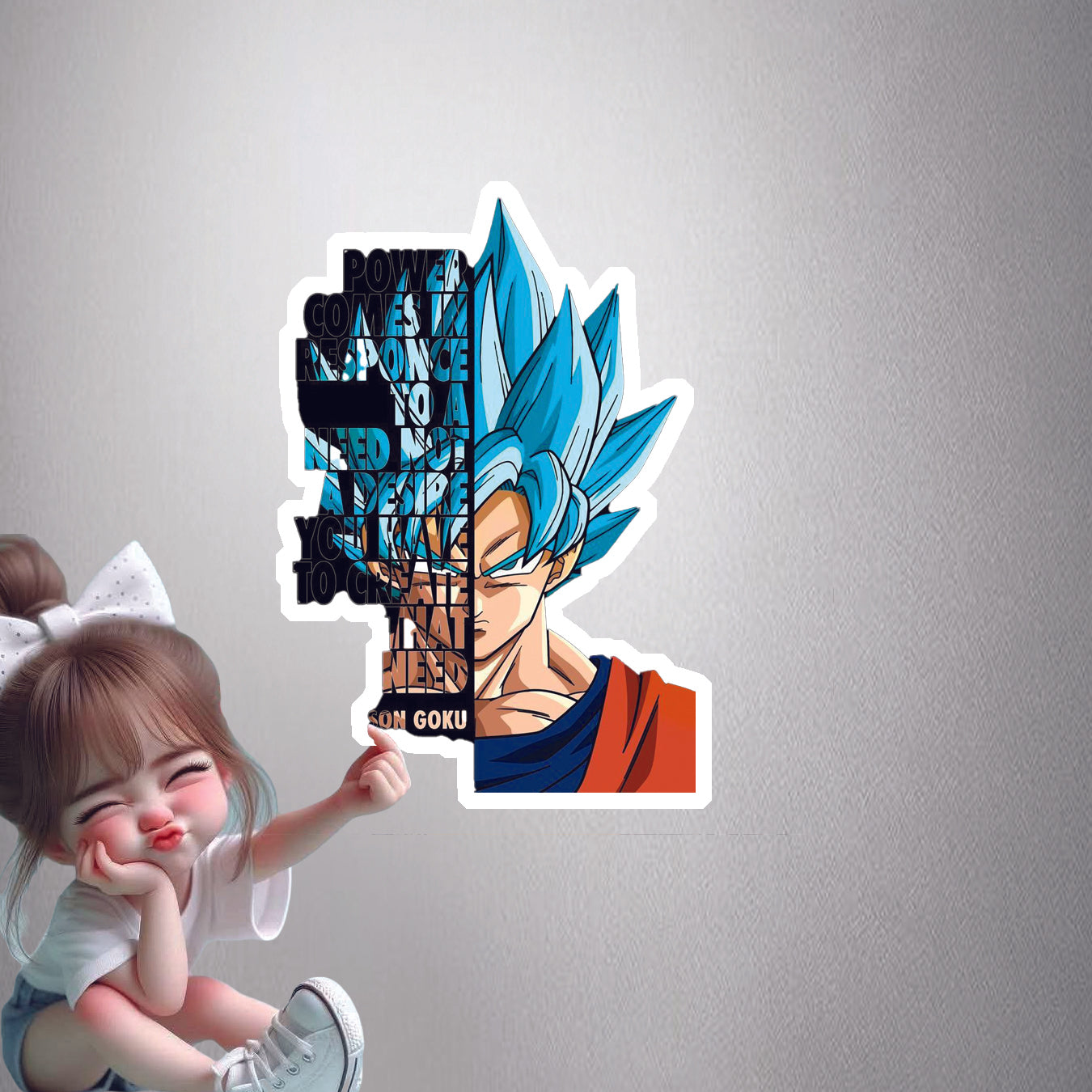 Goku Power Quote Premium Vinyl Stickers