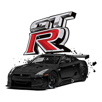 Nissan GT-R Black Car Premium Vinyl Stickers